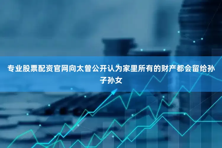 专业股票配资官网向太曾公开认为家里所有的财产都会留给孙子孙女