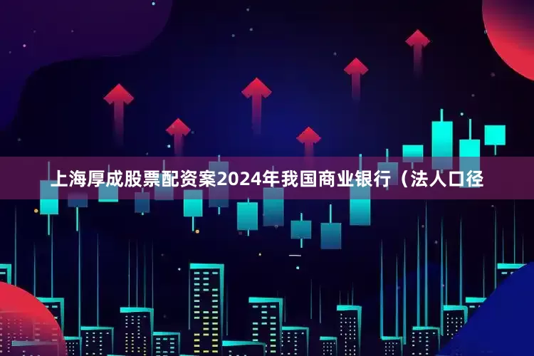 上海厚成股票配资案2024年我国商业银行（法人口径
