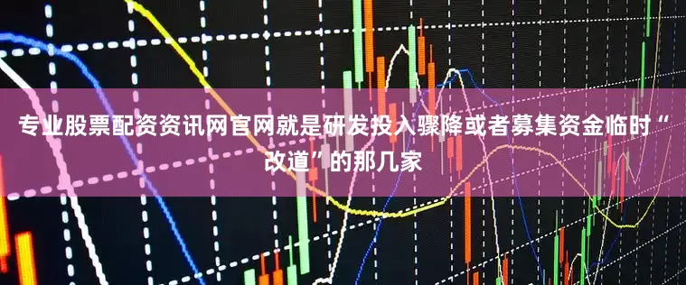 专业股票配资资讯网官网就是研发投入骤降或者募集资金临时“改道”的那几家