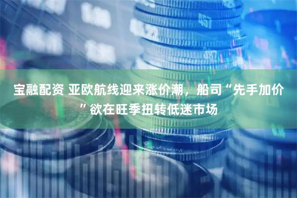 宝融配资 亚欧航线迎来涨价潮，船司“先手加价”欲在旺季扭转低迷市场